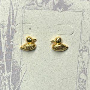 Vintage Duck Friends Pierced Earrings